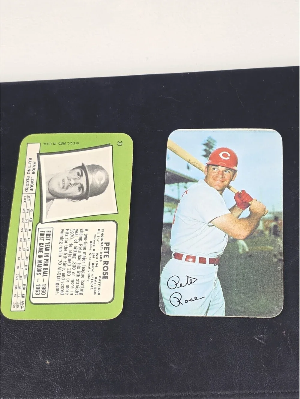 1970 & 1971 Topps Super Pete Rose Cincinnati Reds